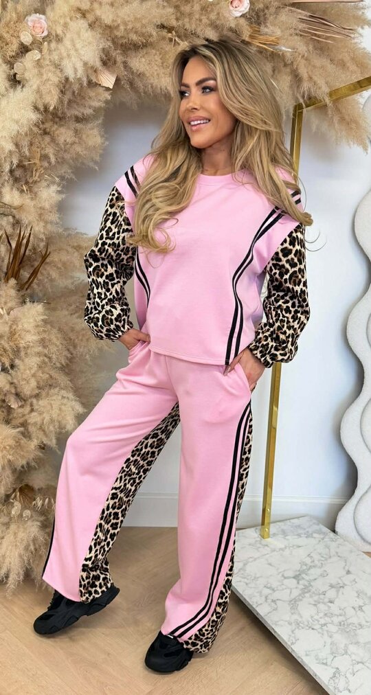 ROMY LEO STRIPE SET PINK