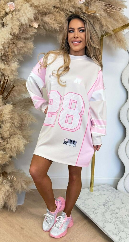 USA 28 OVERSIZED LONG TEE BEIGE USA 28 OVERSIZED LONG TEE BEIGE