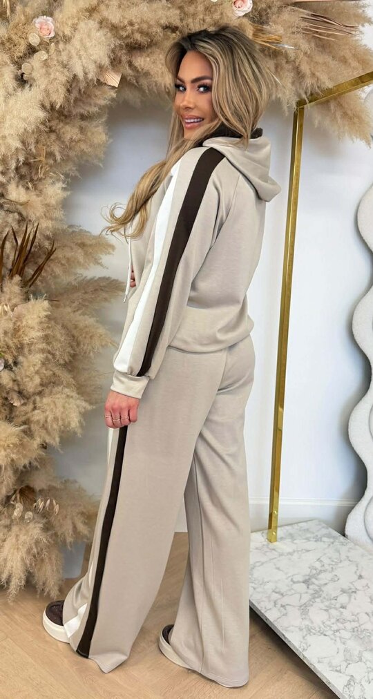 MAXIME STRIPE SET BEIGE