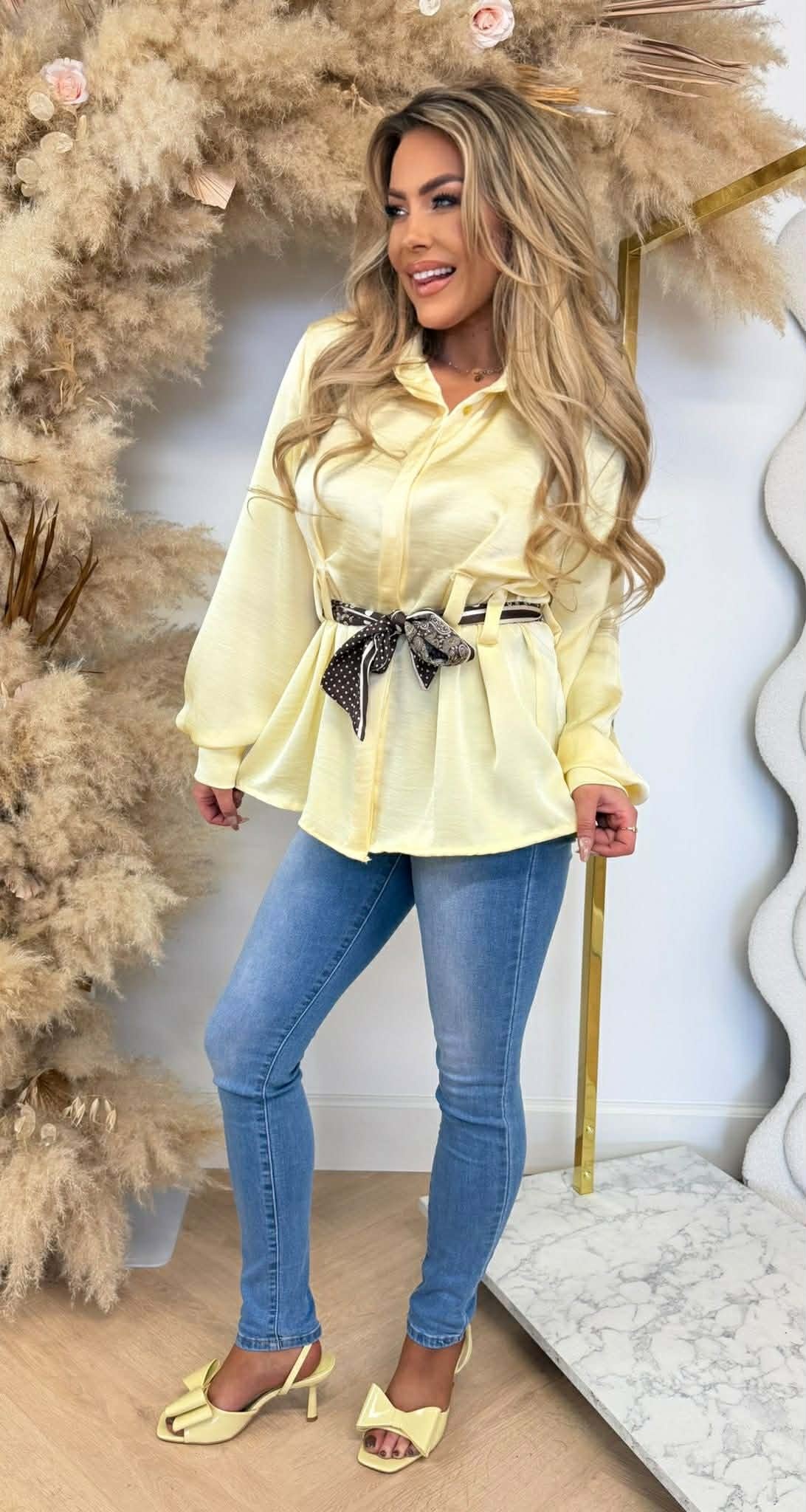 SATIN LUS BLOUSE YELLOW