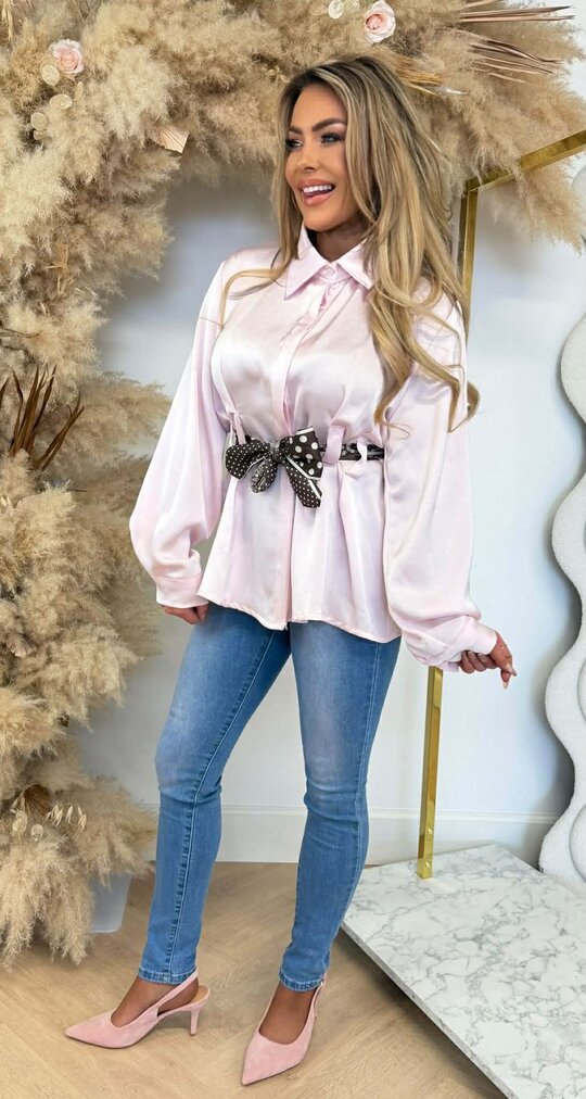 SATIN LUS BLOUSE PINK