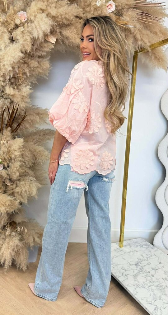 FASHIONISTA FLOWER BLOUSE PINK