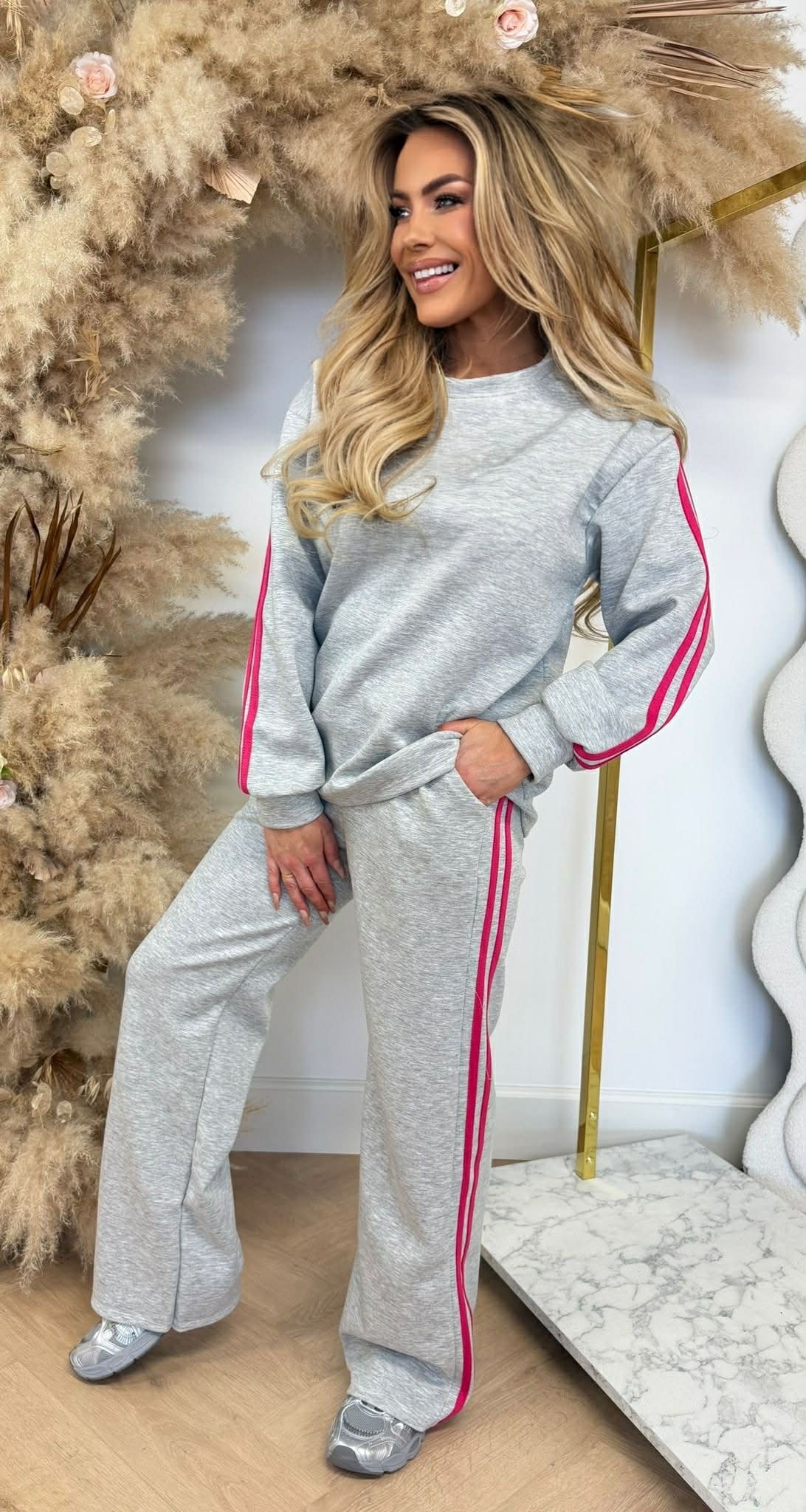 DEWI BASIC STRIPE SET GREY