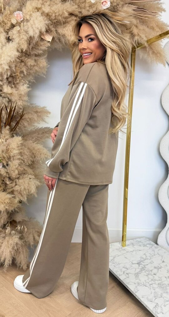 DEWI BASIC STRIPE SET TAUPE