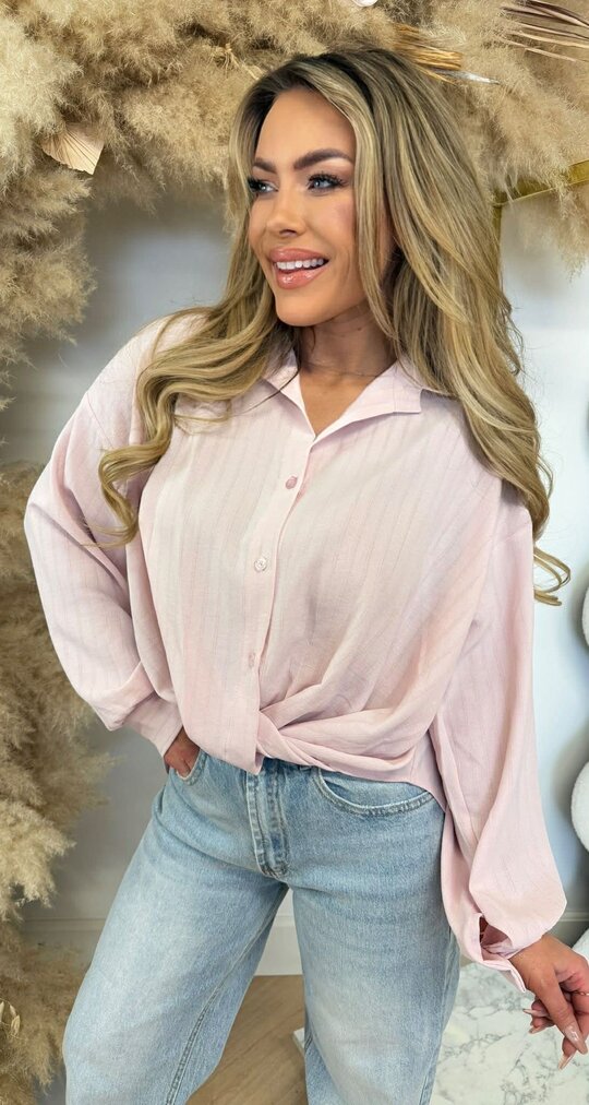 FARAH KNOOP BLOUSE PINK