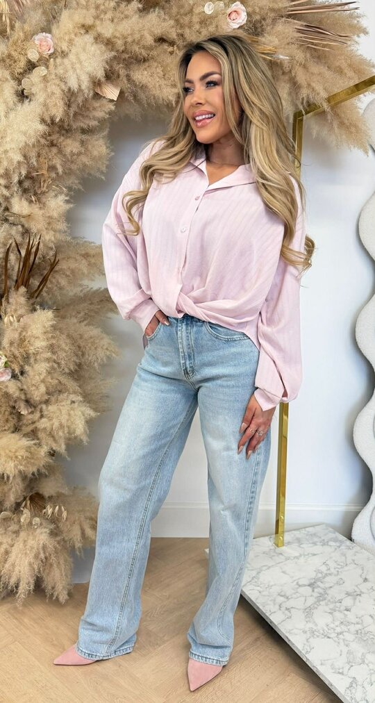 FARAH KNOOP BLOUSE PINK