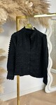 SATIN LACE BLOUSE CH368 BLACK
