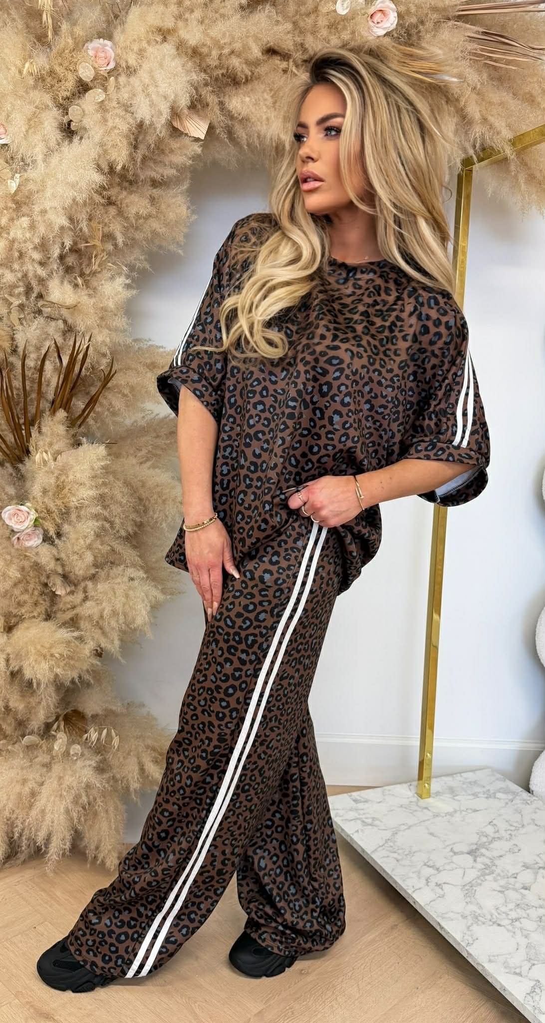 ALL OVER LEOPARD SET CHOCO