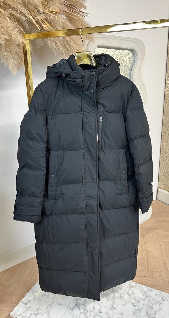 PUFFER WINTERJACKET LONG 7557 BLACK