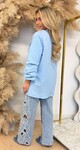 NINA OVERSIZED CROPPED MOUW BLAZER ICEBLUE