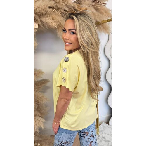 ITALY BUTTON TOP BUTTERYELLOW