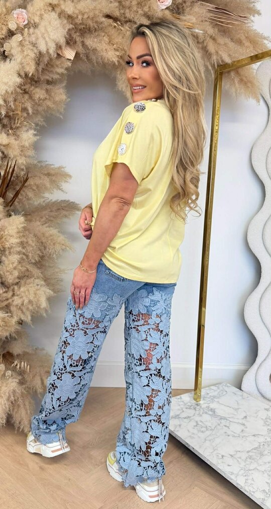 ITALY BUTTON TOP BUTTERYELLOW ITALY BUTTON TOP BUTTERYELLOW