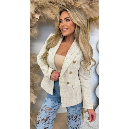 ROSALIE TWEED BLAZER BEIGE