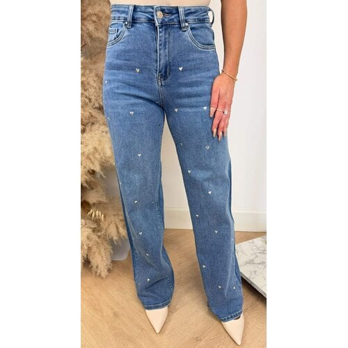 SMALL HEARTS STRETCH JEANS 2845 BLUE