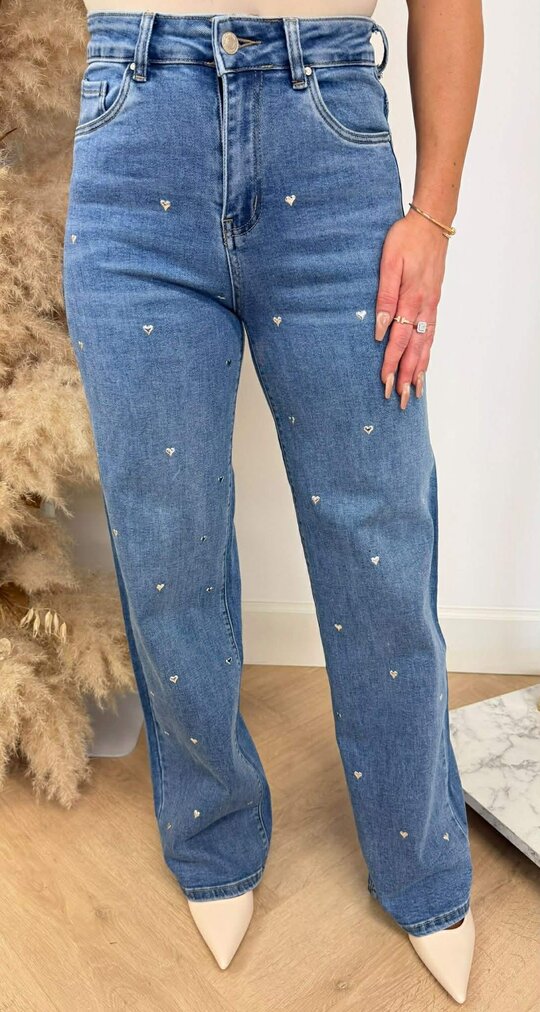 SMALL HEARTS STRETCH JEANS 2845 BLUE