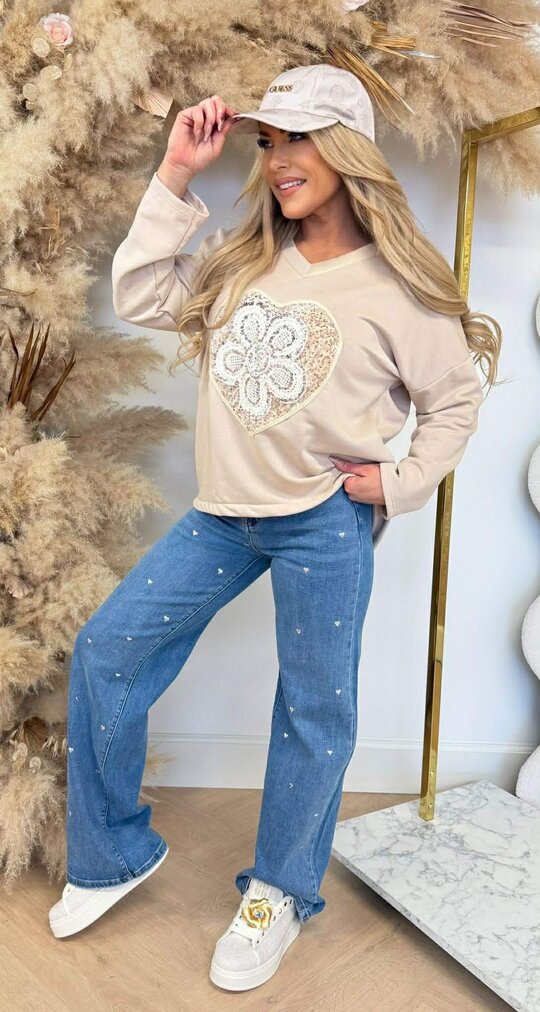 PAILLET V SWEAT BEIGE