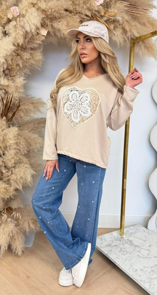 PAILLET V SWEAT BEIGE