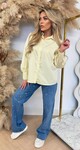 LOVELY GLITTER STRIPE BLOUSE YELLOW