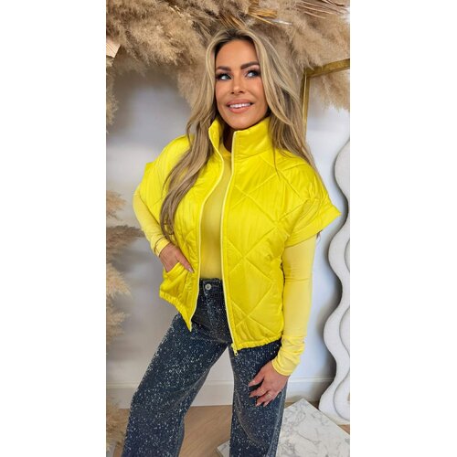 FASHION PUFFER BODYWARMER YELLOW