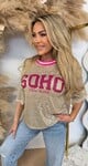 SEQUIN SOHO SHIRT PINK
