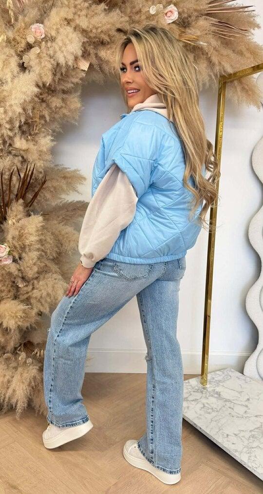 FASHION PUFFER BODYWARMER BLUE FASHION PUFFER BODYWARMER BLUE