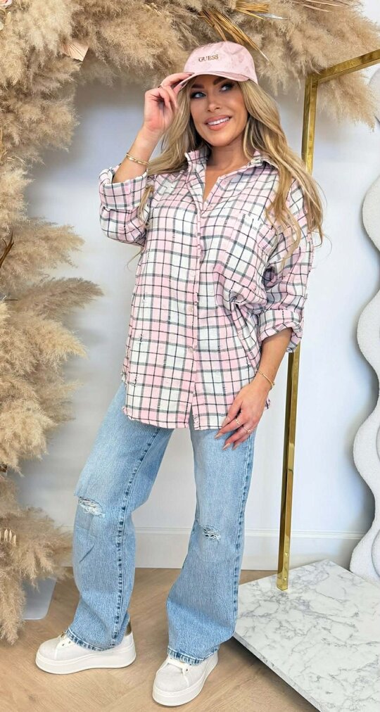 DAMAGDE RUIT BLOUSE PINK DAMAGDE RUIT BLOUSE PINK