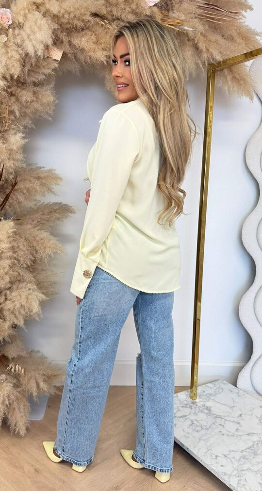 BIG BUTTON TREND BLOUSE YELLOW