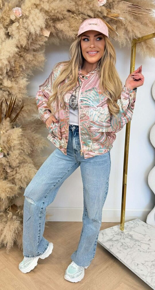 TRENDY COLORFULL JACKET 8156 PINK TRENDY COLORFULL JACKET 8156 PINK