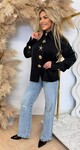 BIG BUTTON TREND BLOUSE BLACK