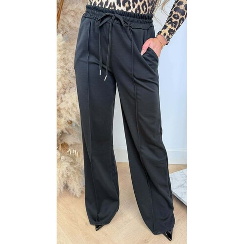 MICHELLE SOFT STRAIGHT LEG PANTS BLACK