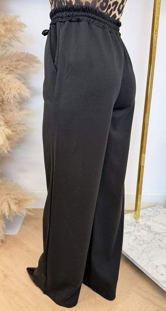 MICHELLE SOFT STRAIGHT LEG PANTS BLACK