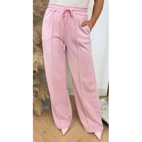 MICHELLE SOFT STRAIGHT LEG PANTS LIGHTPINK