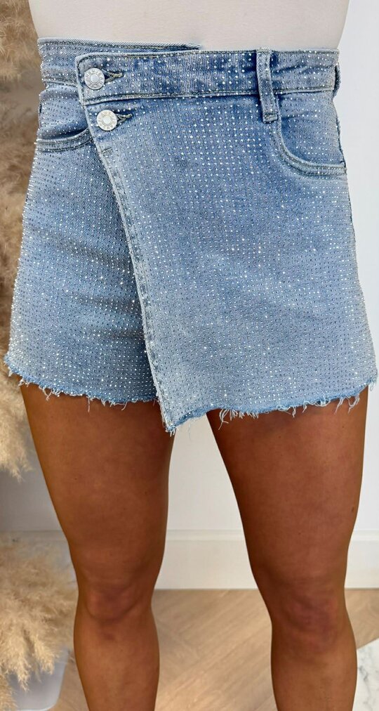 HELLO MISS GLITTER SKORT HM 1528-2 LIGHTBLUE