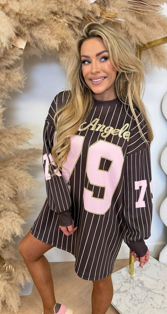 BASEBALL LA 79 LONG TEE CHOCO