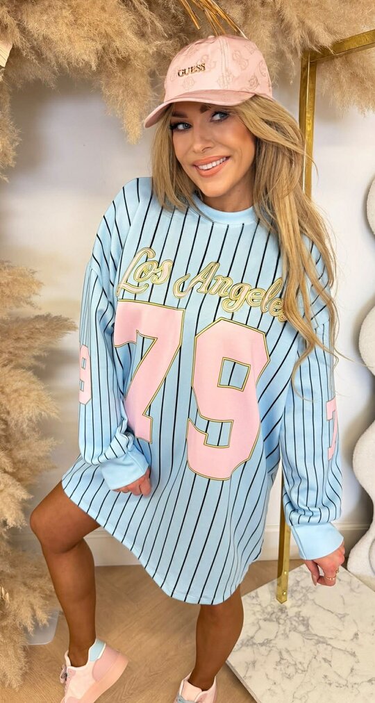 BASEBALL LA 79 LONG TEE BLUE