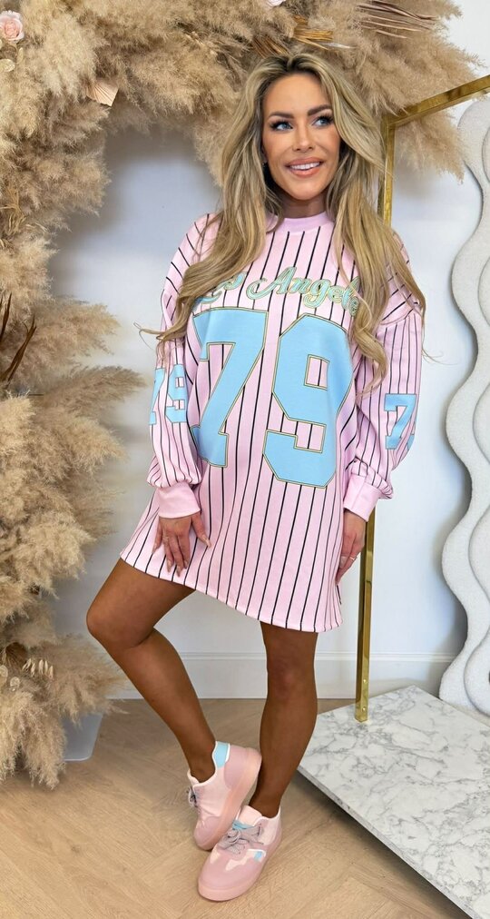 BASEBALL LA 79 LONG TEE PINK BASEBALL LA 79 LONG TEE PINK