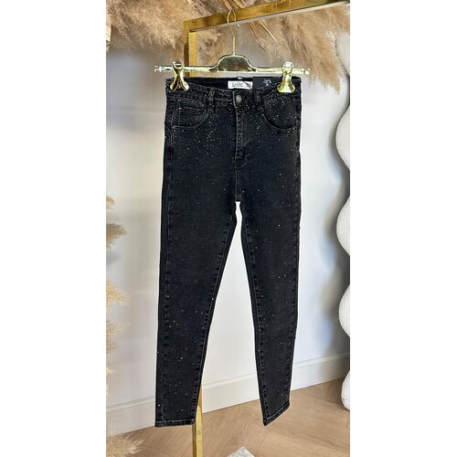 PUSH UP GLITTER SKINNY JEANS 5001-5 DARKGREY
