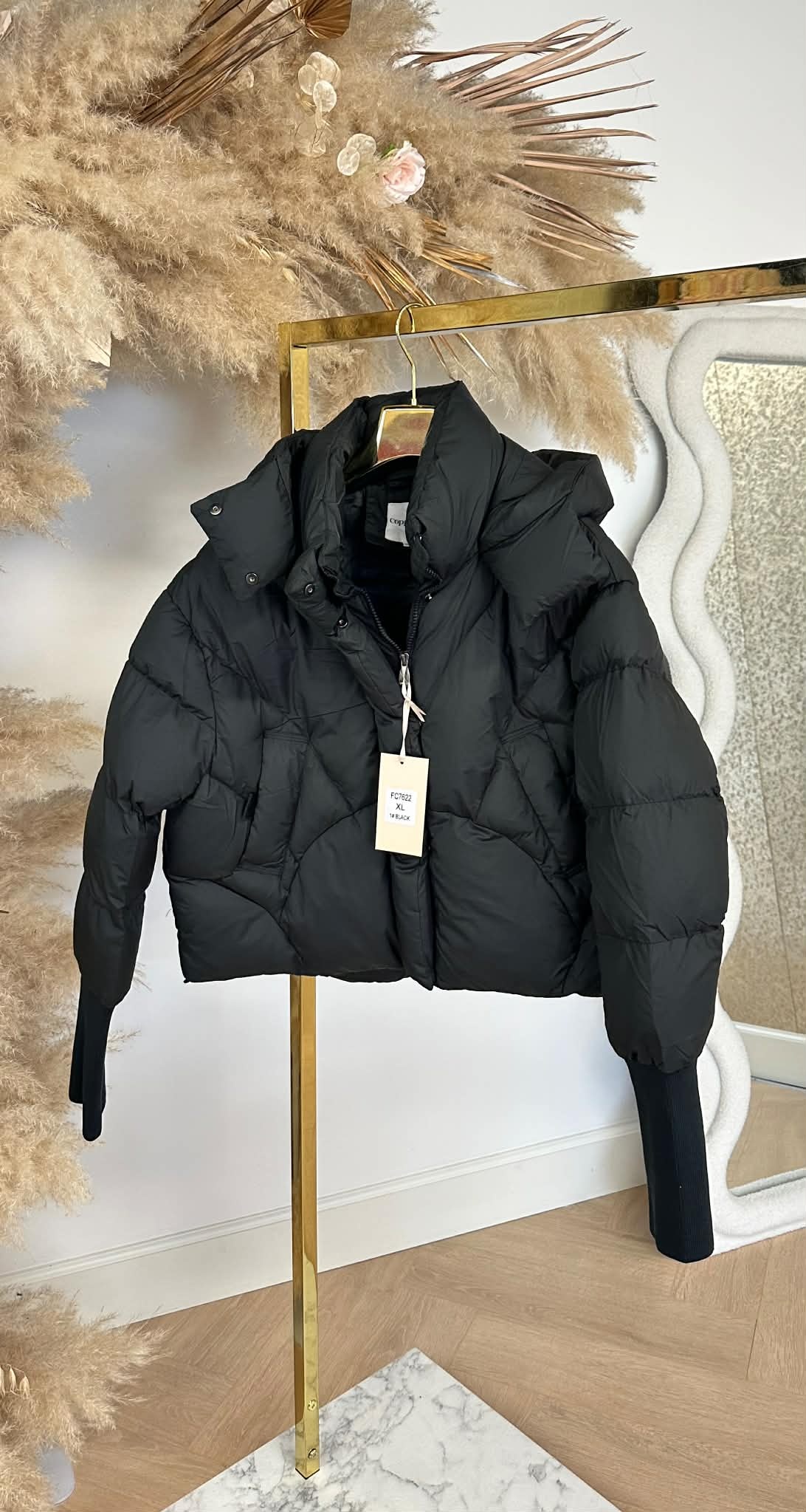 PUFFER SHORT JACKET 7622 BLACK