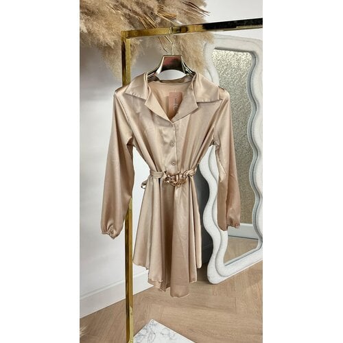 CHAIN SATIN TUNIEK CHAMPAGNE