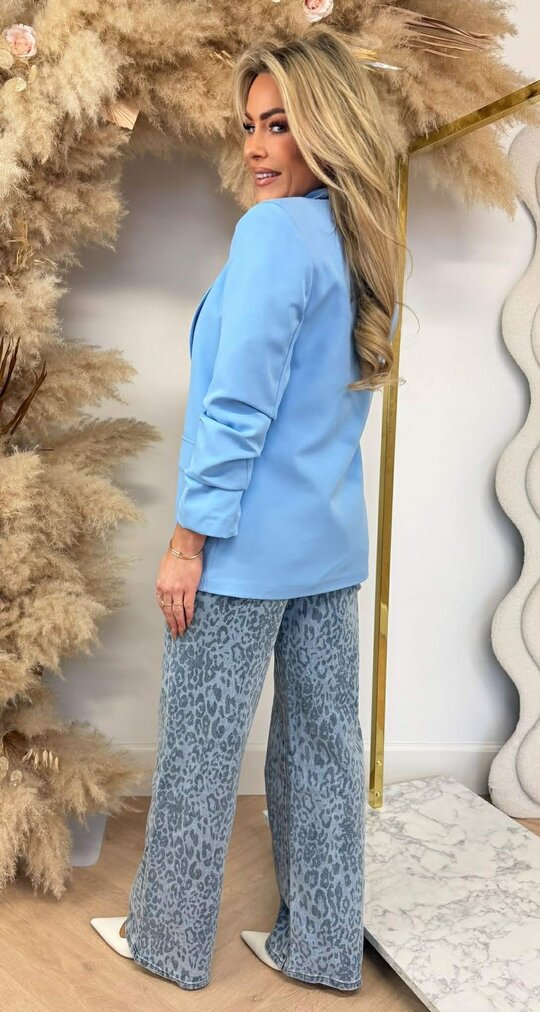 MUSTHAVE CROPPED MOUW BLAZER ICEBLUE