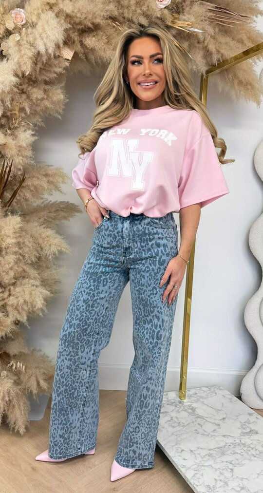 NEW YORK CROPPED SHIRT PINK NEW YORK CROPPED SHIRT PINK