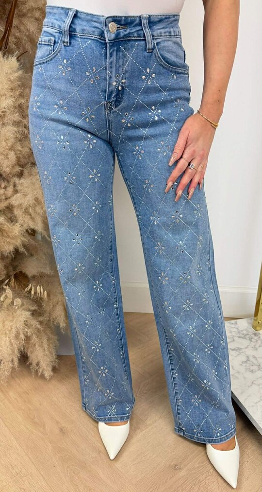 KATY DIAMOND WIDE LEG JEANS 138 BLUE