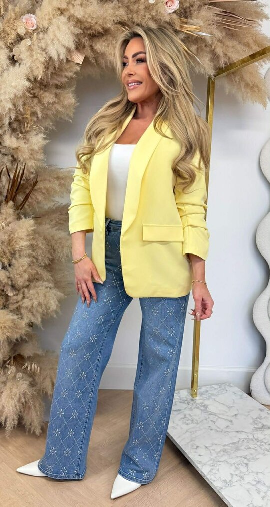 MUSTHAVE CROPPED MOUW BLAZER BUTTERYELLOW