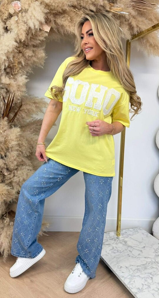 LACY SOHO TEE 5481 YELLOW LACY SOHO TEE 5481 YELLOW