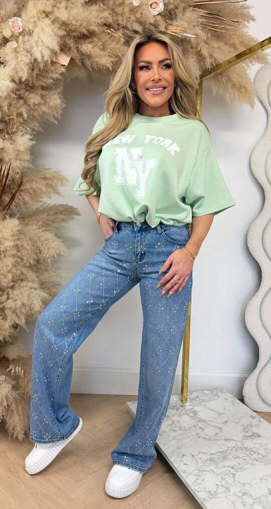 NEW YORK CROPPED SHIRT MINT