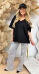 V OVERSIZED FIT TEE 20330 BLACK