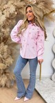 HEARTS STRIPE BLOUSE 15494 PINK