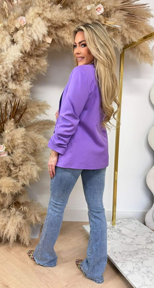 MUSTHAVE CROPPED MOUW BLAZER PURPLE