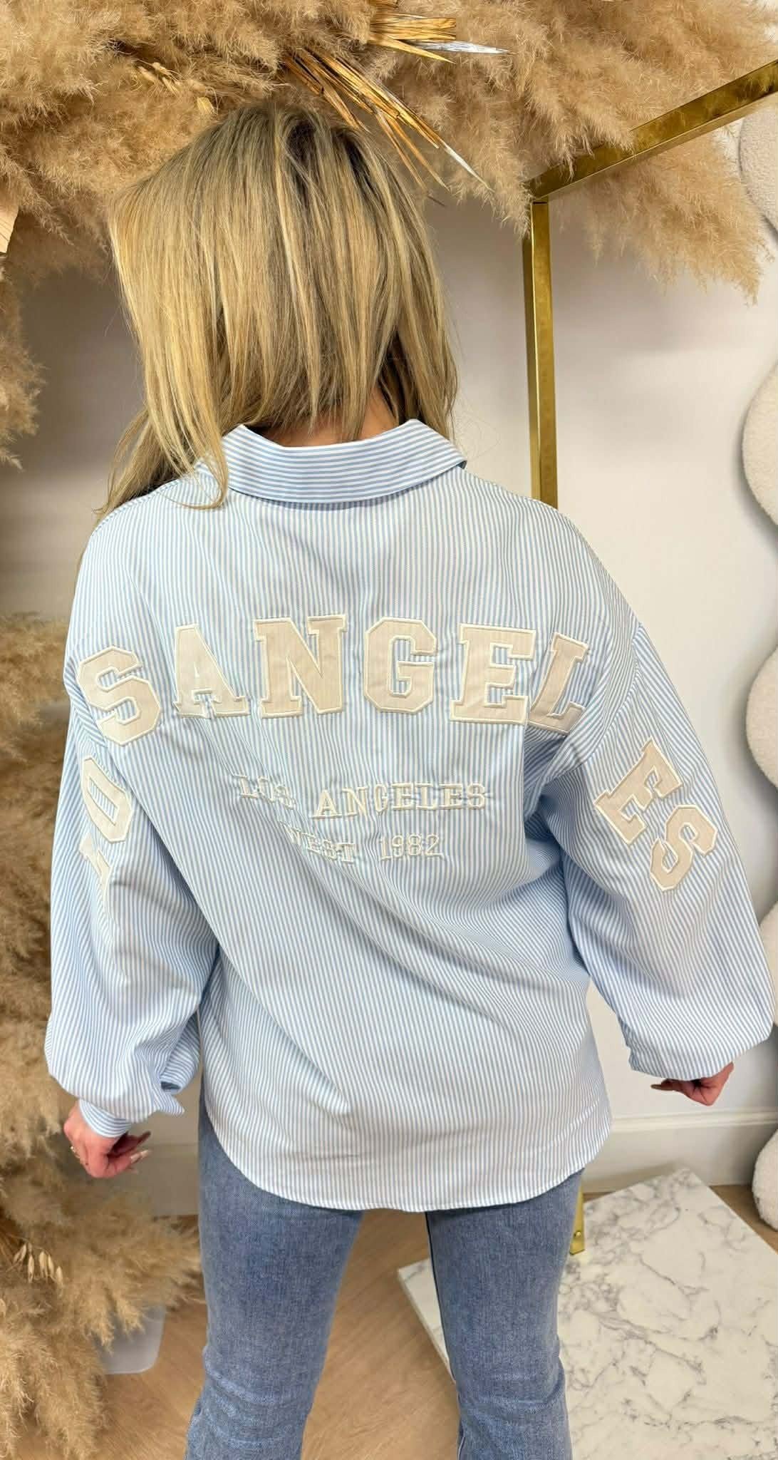 LA STRIPE BLOUSE 7472 BLUE