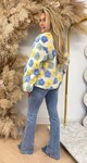 TEDDY FLOWER JACKET BLUE
